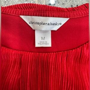 Christopher and Banks red layered tank Size M. Barely worn.